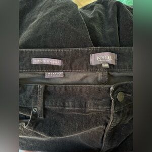 NYDJ Women’s Plus Size Marilyn Straight Black Corduroy Pants Size 24W